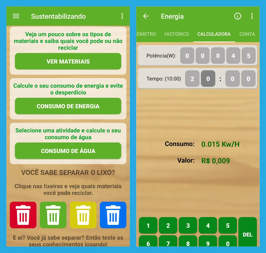 Aplicativos para calcular o consumo